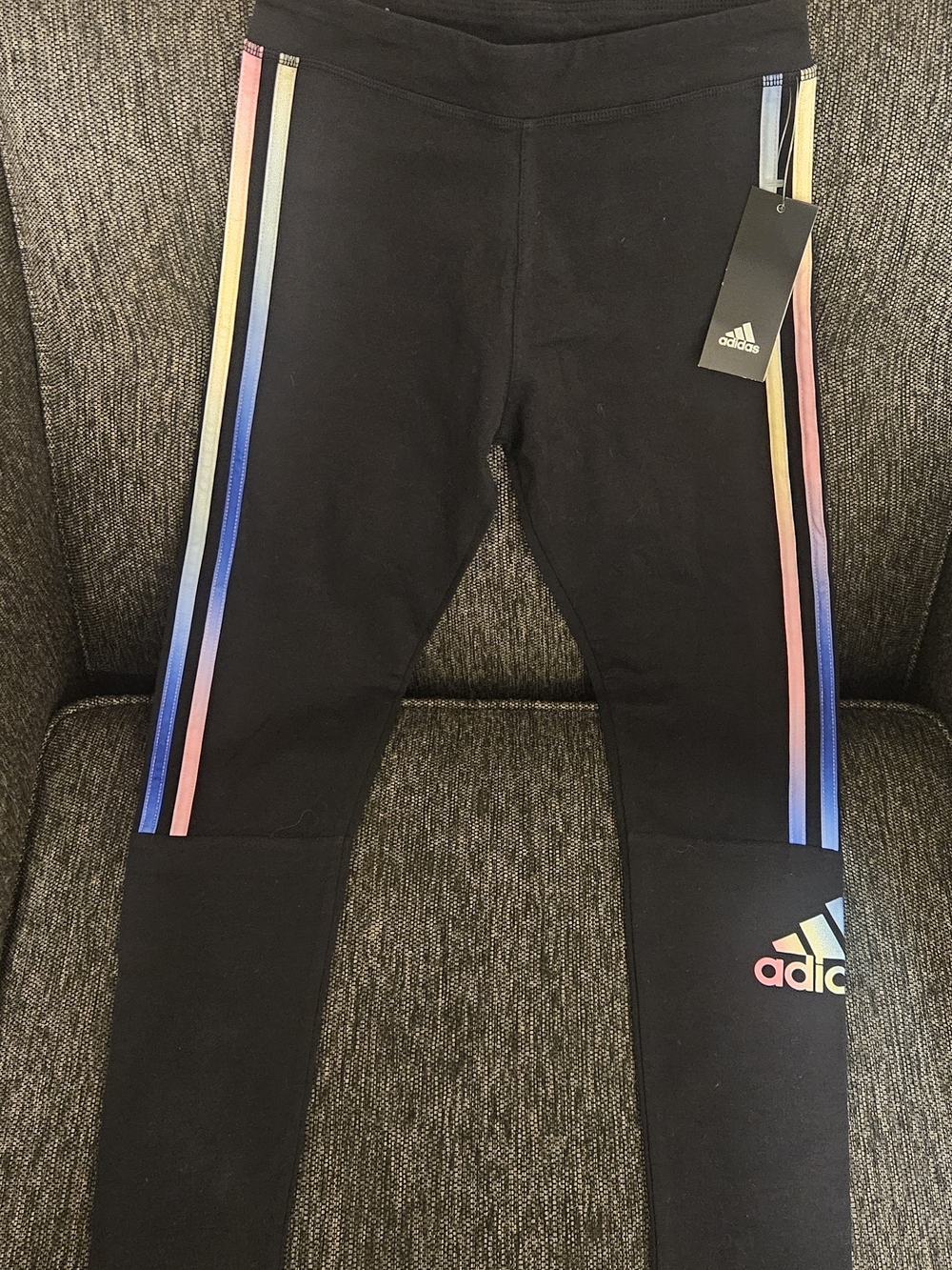 adidas 3S Logo Tight 22 Color Block Leggings Black Size Large NWT